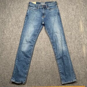 Abercrombie Fitch Slim Straight Jeans Men‎ Blue Stretch Size 26x30 (Act. 26x28)